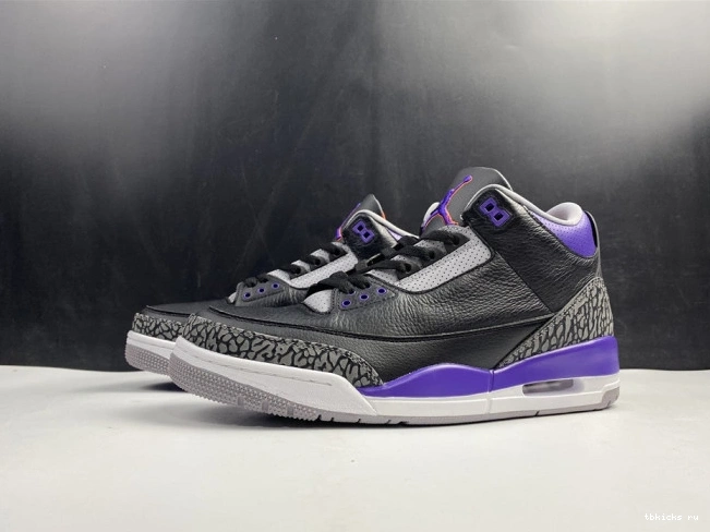 Cheap TB 050 3 Court Jordan Black CT8532 Air Retro Purple 0707